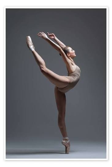 Danseuse classique en pointes, arabesque