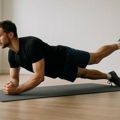 Travail de gainage et de la sangle abdominale